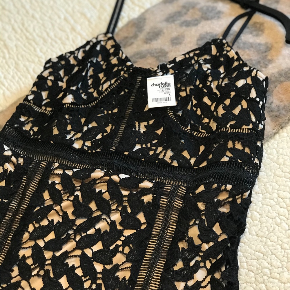 “NWT” Charlotte Russe Black Lace Dress 👗